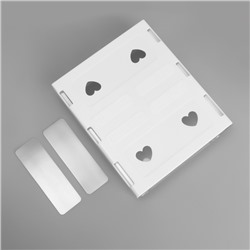 Органайзер для хранения, навесной, 1 секция, с клеевой основой, 20×17×6 см, белый, прозрачный