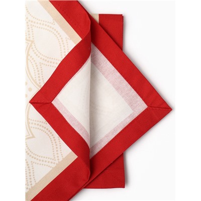 Набор салфеток сервировочных «Этель» Christmas wreath, 40×40 см - 4 шт., 100% хлопок, саржа 190 г/м²