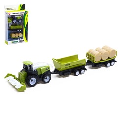 УЦЕНКА Трактор инерционный «Комбайн», с 2 видами прицепа