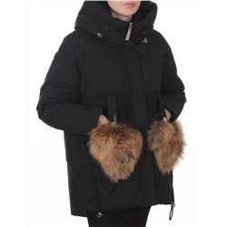 8809 BLACK Куртка зимняя женская (200 гр. холлофайбер)
