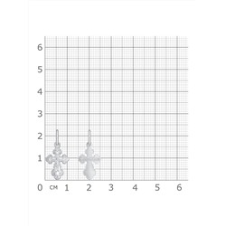 025.55 крест из серебра штампованный белый