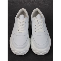 05-PDXL102-1 WHITE Кроссовки женские (натуральная кожа)