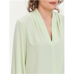 Блузка бледно-зелёная с длинным рукавом