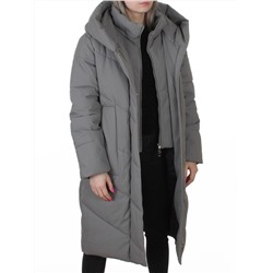 8836 GRAY/GREEN Пальто зимнее женское (150 гр. холлофайбер)