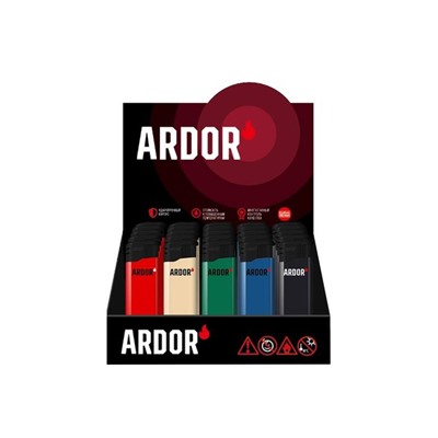 Многоразования зажигалка ARDOR А-2  (пьезо), (упаковка 50 шт)