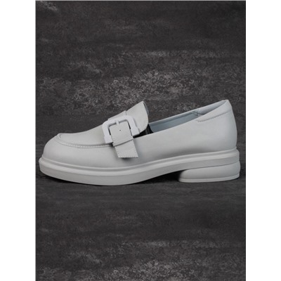 03-PDJ71-3 LT. GRAY Лоферы женские (натуральная кожа)