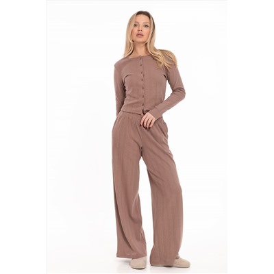 Брюки свободные из рибаны М325432к