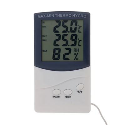 Термометр LTR-07, электронный, 2 датчика температуры, датчик влажности, белый