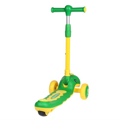 Самокат 3-х колесный SCOOTER Дино / 8101 /уп 8/ зелёный