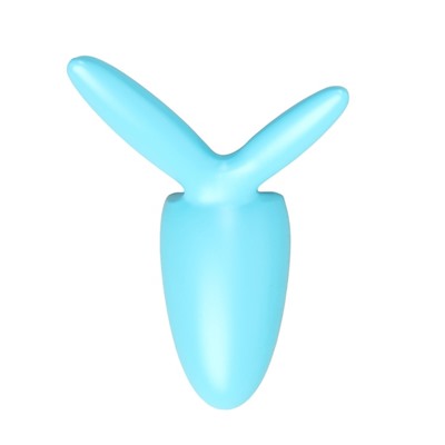 Крючок мебельный CAPPIO RABBIT, двухрожковый, цвет голубой