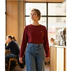 Лонгслив OVER SIZE с вышивкой