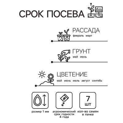 Семена  Петуния мини "Малыш" F1 многоцветковая,смесь окрасок, 7 шт