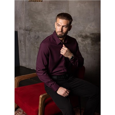 004J Мужская рубашка JenTa бордовый