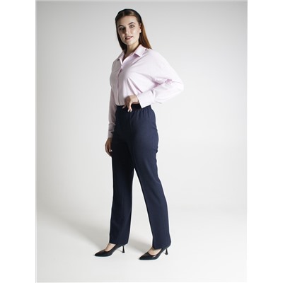 Женские брюки весна-осень Классика резинка темно-синяя полоска