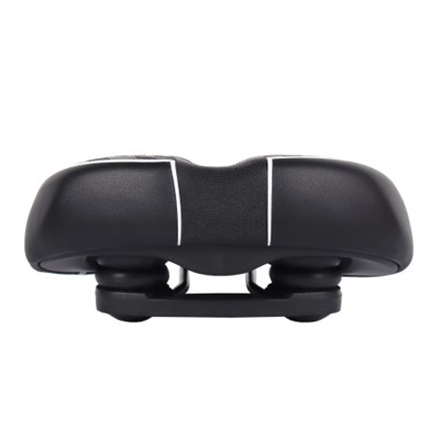 Седло велосипедное комфортное COMIRON MARRAKESH N672E 260x220, Технологии: DW, ED, Эластомер, Верх: PU, Цвет: Блэк /уп 20/