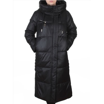 8310 BLACK Пальто зимнее женское (200 гр. холлофайбер)