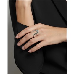 Кольцо с белым серебрением