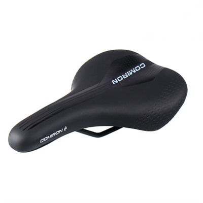 Седло велосипедное MTB COMIRON DART M001 270X195, Технологии: DW, ED. Верх: PU с прессованым принтом/Цвет: Чёрный /уп 30/