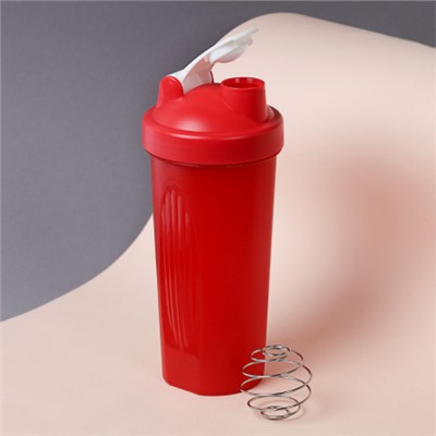 Бутылка/Шейкер SIMPLE SHSA-600 красный, для спортивного питания 600ML/уп72