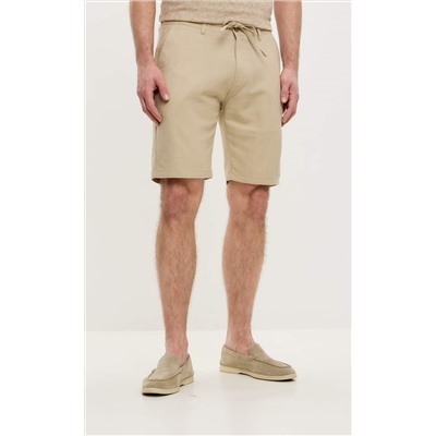 Шорты лен F511-0960-1Rus d.beige
