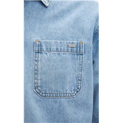 Рубашка джинс P311-1241 middle blue