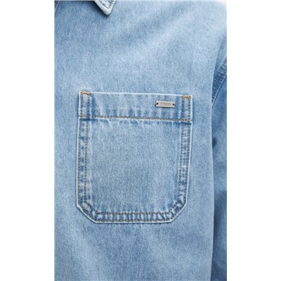 Рубашка джинс P311-1241 middle blue