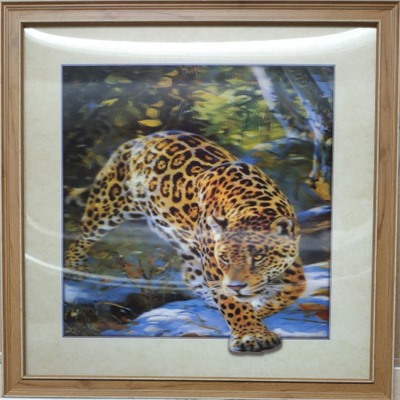 Картина 5D 40х40 075 Леопард / KS1912-3 /