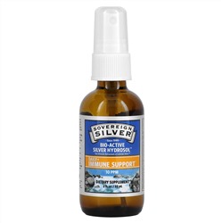 Sovereign Silver, Bio-Active Silver Hydrosol, мелкодисперсный аэрозоль, 10 част./млн, 59 мл (2 жидк. унции) (10 част./млн в 30 распылениях)