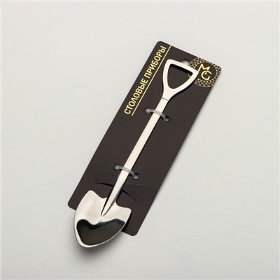 Ложка десертная Magistro «Лопата», длина 15.5 см, нержавеющая сталь, серебристая