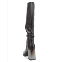 02-B6233-6051-3BM-1 BLACK Сапоги зимние женские (натуральная кожа, натуральный мех)