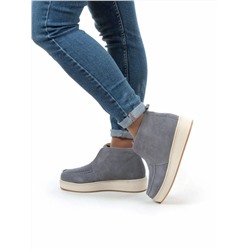 01-5173-6 GRAY/BLUE Ботинки демисезонные (натуральная замша, байка)