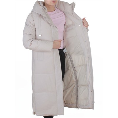 8312 LT. BEIGE Пальто зимнее женское (200 гр. холлофайбер)