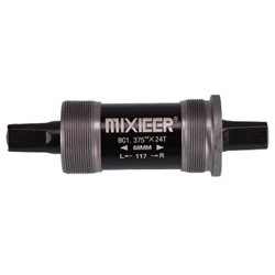 Каретка под квадрат картриджная, MIXIEER BB MX-A203 68x117, пром,подшипники, чёрная, в индивидуальной коробке. /уп 50/