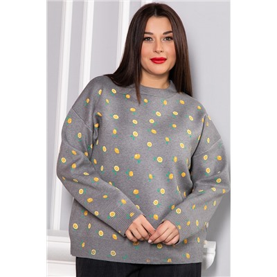 Свитер оверсайз Анита (серый) Б14759-1М