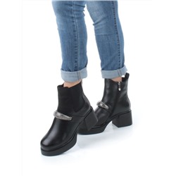 04-M904 987-31M-1 BLACK Ботинки зимние женские (натуральная кожа, натуральный мех)