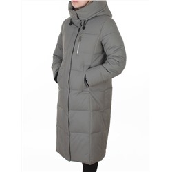 8321 GRAY/GREEN Пальто зимнее женское (200 гр. холлофайбер)