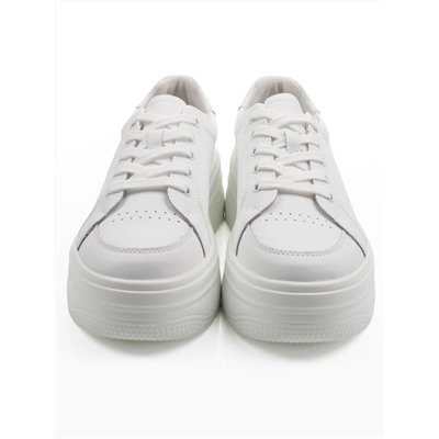 03-YH326-1 WHITE Полуботинки спортивные женские (натуральная кожа)