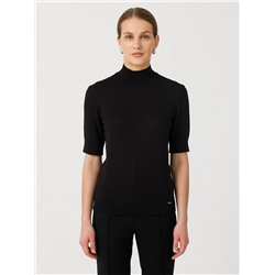 Водолазка чёрная с коротким рукавом