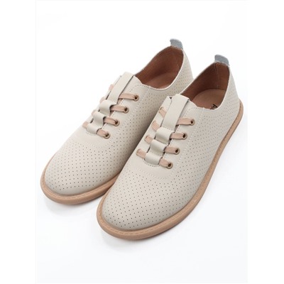 03-YH513-3 BEIGE Полуботинки летние женские (натуральная кожа)