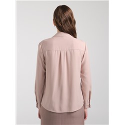 Блузка бежевая с двубортной застёжкой