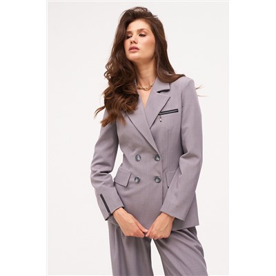 Брюки, жакет KaVaRi 8036 светло-серый