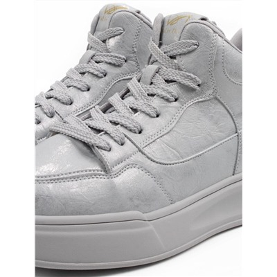 01-A324-6B GRAY/LT. BLUE Ботинки демисезонные женские (натуральная кожа)