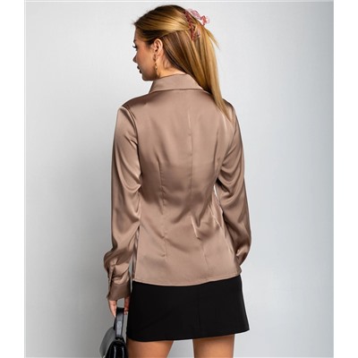 Блуза #ОКТ025022, тёмно-бежевый