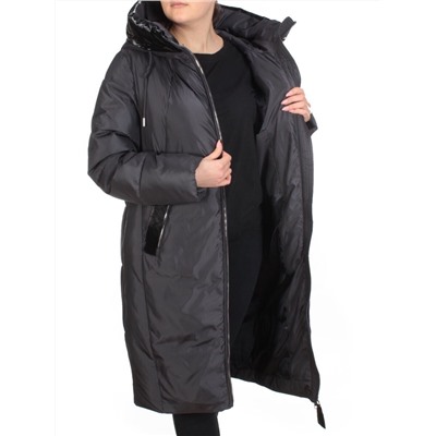 22607 BLACK Пальто зимнее женское SOFT FEATHERS (200 гр. био-пух)