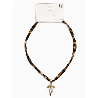 Колье «Леопард. Бантик», 40 см, коричневый в золоте