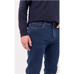 Джинсы утепл F421-0151W d.blue
