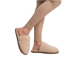 Шлёпанцы меховые РОДИНА, цвет Карамель