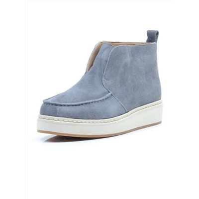 01-5173-6 GRAY/BLUE Ботинки демисезонные (натуральная замша, байка)