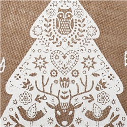 Салфетка сервировочная «Merry bright» цвет белый, 37*37 см, джут