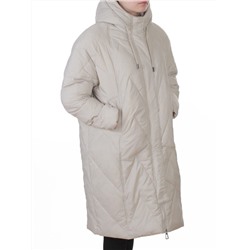3080 LT. BEIGE Пуховик женский (утиный пух)